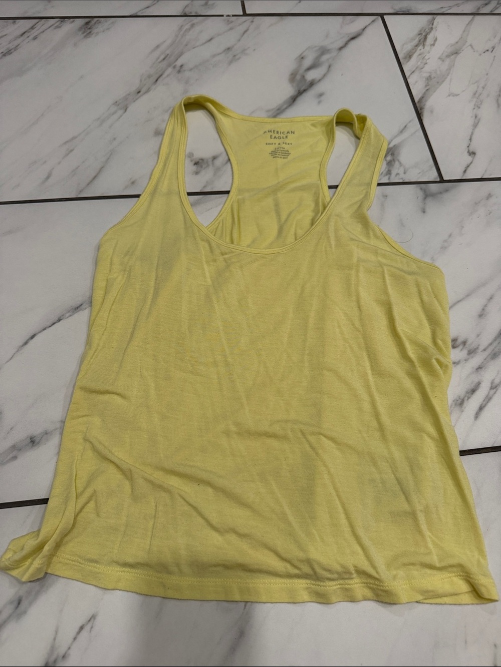 American Eagle Outfitters Lemon Yellow Racerback Tank